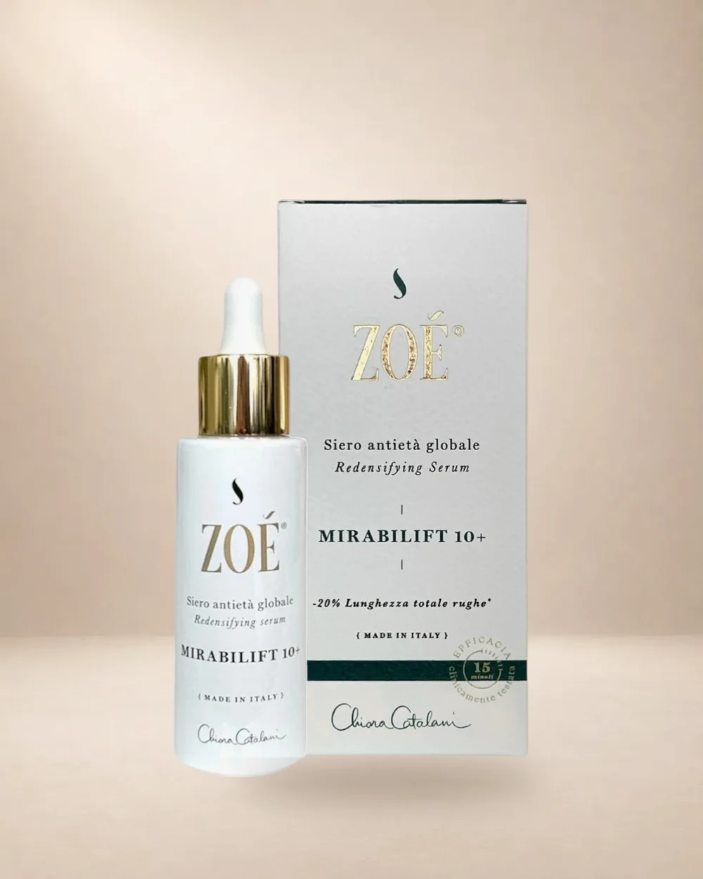 Mirabilift 10+ – siero antirughe con Picnogenolo® e acido ialuronico – Zoé Cosmetics